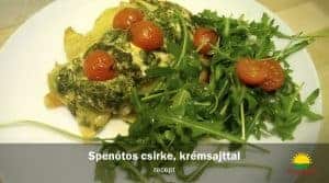 Spenótos csirke, krémsajttal - recept